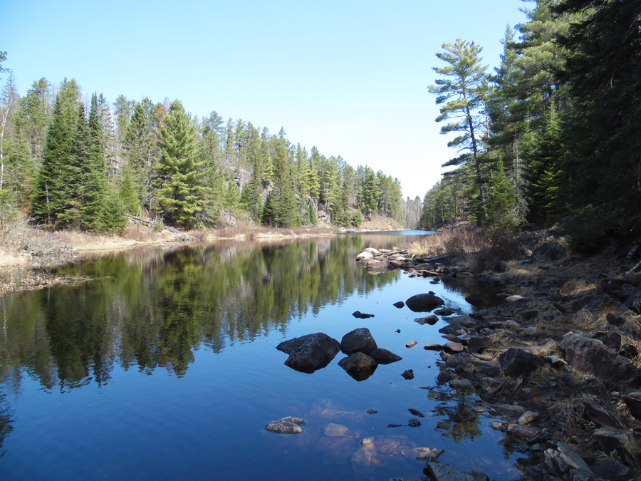 Portage along creek between Mudro Lake - Fourtown Lake